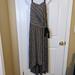 Anthropologie Dresses | Maeve Anthropologie Black/Tan Striped Asymmetrical Hi Lo Maxi Dress - Size S Nwt | Color: Black/Tan | Size: S