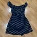 Zara Dresses | Beautiful Zara Polka Dot Flared Skirt Off The Shoulder Dress | Color: Black/White | Size: M