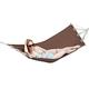 AMANKA Single Hammock with Spreader Bar - 190x80cm Outdoor Cotton Hammock up to 100kg - Brown