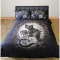 Single Bed Paracelsus Duvet Cover Bedding Set Cat Pendant Mirror Rose Red Grey Black