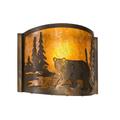 Meyda Lighting Northwoods Lone Bear 12 Inch Wall Sconce - 174065