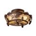 Meyda Lighting Oak Leaf & Acorn 10 Inch 1 Light Flush Mount - 250665