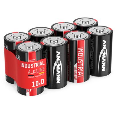 10x Ansmann Industrial Batterie Mono d 1,5V - LR20 Alkaline (10 Stück)