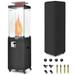 Gymax 41,000 BTU Propane Patio Heater Glass Tube Standing Gas Heater