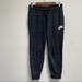 Nike Pants & Jumpsuits | Nike Jogger Sweatpants Drawstring Cuffed Leg Women’s Size Medium Burnout | Color: Black | Size: M