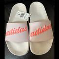 Adidas Shoes | Adidas Women's Adliette Shower Script Slides | Color: White | Size: Various