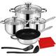 Kitchen Stainless Cookware Set 11-Piece Cookware Set Nonstick Pots and Pans Set, Five-Layer Structure, Thicken and Durable (11 Pcs)