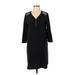 Charming Charlie Casual Dress - Shift: Black Print Dresses - Women's Size Small