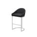 Wade Logan® Bemboe Stationary Bar & Counter Stool Upholstered/Leather/Metal/Faux leather in Black | 34.5 H x 19.5 W x 18.5 D in | Wayfair