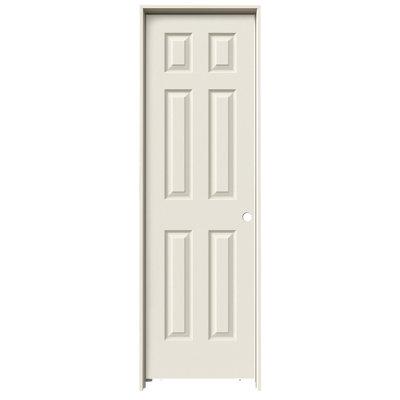 Standard Door - JELD-WEN Molded 6-Panel Textured Colonist Manufactured Primed Prehung Interior Standard Door Manufactured in Brown/Green | Wayfair