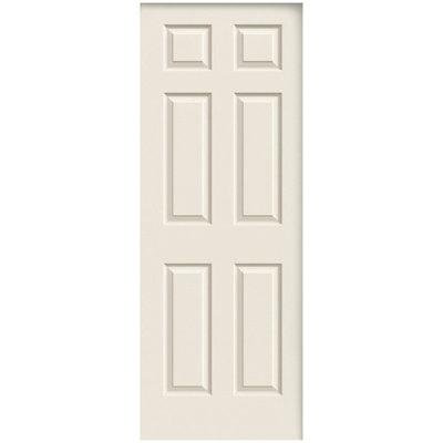 Standard Door - JELD-WEN Molded 6-Panel Textured Colonist Manufactured Primed Slab Interior Standard Door Manufactured in Brown/Green | Wayfair