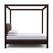 Tandem Arbor Lafayette Poster Bed Upholstered/Genuine Leather in Brown | 87 H x 62 W x 82 D in | Wayfair 115-11-FUL-22-ST-LE-CH