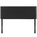 Phoebe Vinyl Headboard by Modway Faux Leather/Upholstered/Metal in Black | 47.5 H x 79.5 W x 3 D in | Wayfair MOD-5387-BLK