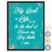 Trinx SpotColorArt My Goal in Life is to Be The Kind of Person Handcrafted Canvas Print Canvas in Blue | 17 H x 13 W x 1 D in | Wayfair