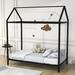 Isabelle & Max™ Dawrin Twin Size Metal House Bed Metal in Black | 82 H x 40 W x 78 D in | Wayfair CB1573477A6D4237B2C58DDF965E9103