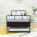 Mason & Marbles Twin Size Metal Platform Bed w/ Trundle Wood & Metal/Metal in Black/Brown | 31 H x 39 W x 77 D in | Wayfair