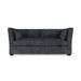 Tandem Arbor Rivington Flare Square Track-Arm Loveseat Genuine Leather in Gray/Brown | 31 H x 72 W x 37 D in | Wayfair 006-10-072-CL-DL-CO-BL