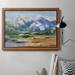 Loon Peak® Blue Mountain Peaks II Premium Framed Canvas - Ready To Hang Canvas, Solid Wood in Blue/Green/Yellow | 16 H x 20 W x 2.5 D in | Wayfair