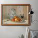 Rosalind Wheeler Still Life w/ Apples & Pitcher Premium Framed Canvas - Ready To Hang Canvas in Black/Blue/Green | 20 H x 16 W x 2.5 D in | Wayfair