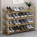 Everly Quinn 16 Pair Shoe Rack Metal in Brown | 25.59 H x 31.49 W x 10.03 D in | Wayfair 24F057E60F314DBCBAF9D324F42017F2