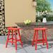 Rosalind Wheeler Waretown Patio Bar & Counter Stool Plastic in Red | 29 H x 20.5 W x 17 D in | Wayfair D39157CE8AC744CBA3F7D8C868299CE5