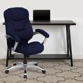 Flash Furniture Trudy High Back Executive Swivel Ergonomic Office Chair w/ Arms, Nylon in Blue | 41.5 H x 27.5 W x 27.5 D in | Wayfair