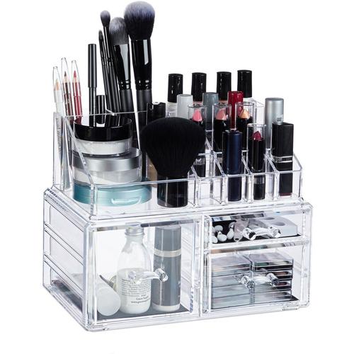 Make-Up Organizer, 3 Schubladen, Schmink-Aufbewahrung f. Nagellack, Lippenstift, Acryl Organizer,