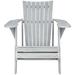 SAFAVIEH Outdoor Living Merlin Adirondack Chair w/ Retractable Footrest. - 52" W x 30" D x 32" H