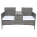 SAFAVIEH Outdoor Viora Wicker Loveseat. - 52" W x 25" D x 33" H