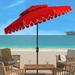 SAFAVIEH Outdoor Living Venice 9Ft Round Double Top Crank Umbrella