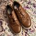 Coach Shoes | Euc Coach Mens Leather Low Top Sneaker Size 10 Brown | Color: Brown/White | Size: 10