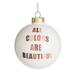 The Holiday Aisle® All Colors Are Beautiful Ball Ornament Glass in White/Yellow | 3.5 H x 3.5 W x 3.5 D in | Wayfair