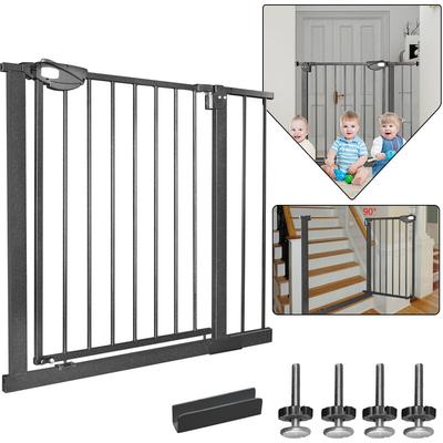 Uisebrt - Türschutzgitter Ohne Bohren Treppenschutzgitter für Kinder 85-95cm breit, Auto-Close Baby