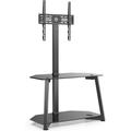 FITUEYES 2-Tiers TV Stand/Base per 23-55 pollici TV, Angolo universale TV Floor Stand con