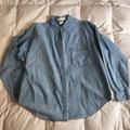 Columbia Tops | Columbia Denim Long Sleeved Shirt | Color: Blue | Size: L