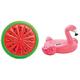 Intex 56283EU - Wassermelonenförmige aufblasbare Matratze 183 x 23 cm & 57558NP Reittier Flamingo Spielzeug, 142 x 137 x 97 cm