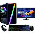 Computer Specialist Gaming PC - AMD Ryzen 5 5600G 4.4 Turbo | B450M | 16GB 3200MHz DDR4 | 240GB SSD + 1TH HDD | 600mbps WiFi | Windows 11 | Seven Gaming Case | 24" Monitor, Keyboard, Mouse and Headset