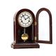 YXZN Wooden Pendulum Mantel Clock with Westminster Chimes Mechanical Table Clock for Living Room, Office, Home Decor, Brown