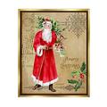 Stupell Industries Vintage Santa Claus Vintage Christmas Postal Design, Design by Melissa Hyatt LLC