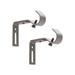 Kenney 1" Adjustable Brackets Double Curtain Rod in Gray | 2.625 H x 4.5 W x 1 D in | Wayfair KN85305