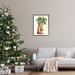 Stupell Industries Tropical Santa Claus Lounging Palm Tree Ornaments Black Framed Giclee Texturized Art By Ziwei Li in Brown | Wayfair