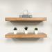 Loon Peak® Rustic Floating Shelves Wood in White | 1.75 H x 36 W x 6 D in | Wayfair 0FDEC79056A8429EB5104ABB5DAFD2C6