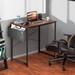 17 Stories Office Desk Computer Desk Adjustable Table Feet w/ Additional Storage Bag Wood/Metal in Brown | 29.5 H x 31.5 W x 19.5 D in | Wayfair