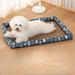 Tucker Murphy Pet™ Bozuwa Dog Kennel Summer Cool Kennel Dog Bed For All Seasons Pet Supplies Cotton in Black/Blue | 3 H x 35.4 W x 25.6 D in | Wayfair