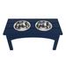 Tucker Murphy Pet™ Cozell Double Elevated Feeder Plastic (affordable option)/Metal/Stainless Steel (easy to clean) in Blue | Wayfair