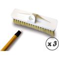 Kibros - Balai brosse lave-pont version Tampico - Monture bois - Douille vissante plastique