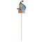 Sunset Vista Designs 411607 - Blue House Plant Pick (93645) Lawn and Garden Figurine Stakes