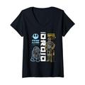 Star Wars C-3PO & R2D2 Best Friend Droids T-Shirt mit V-Ausschnitt