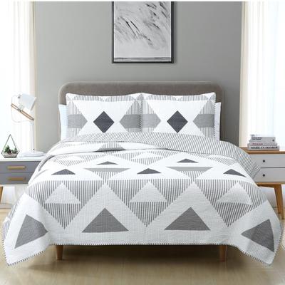 Mason Quilt Set Quilts by Estate Collection in Gray (Size FL/QUE)