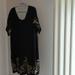 Torrid Dresses | Black Dress Embroidered Sleeve And Front Torrid Insider Collection Size 5 | Color: Black/Gold | Size: 26